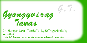 gyongyvirag tamas business card